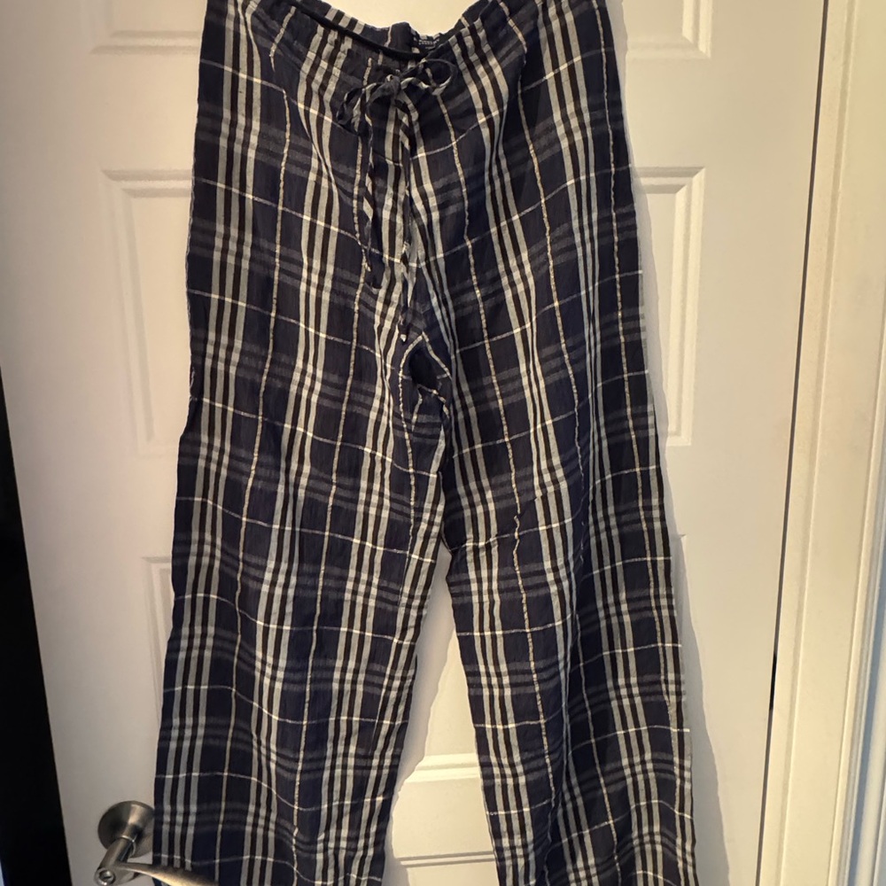 Burberry Navy and White Plaid Garment